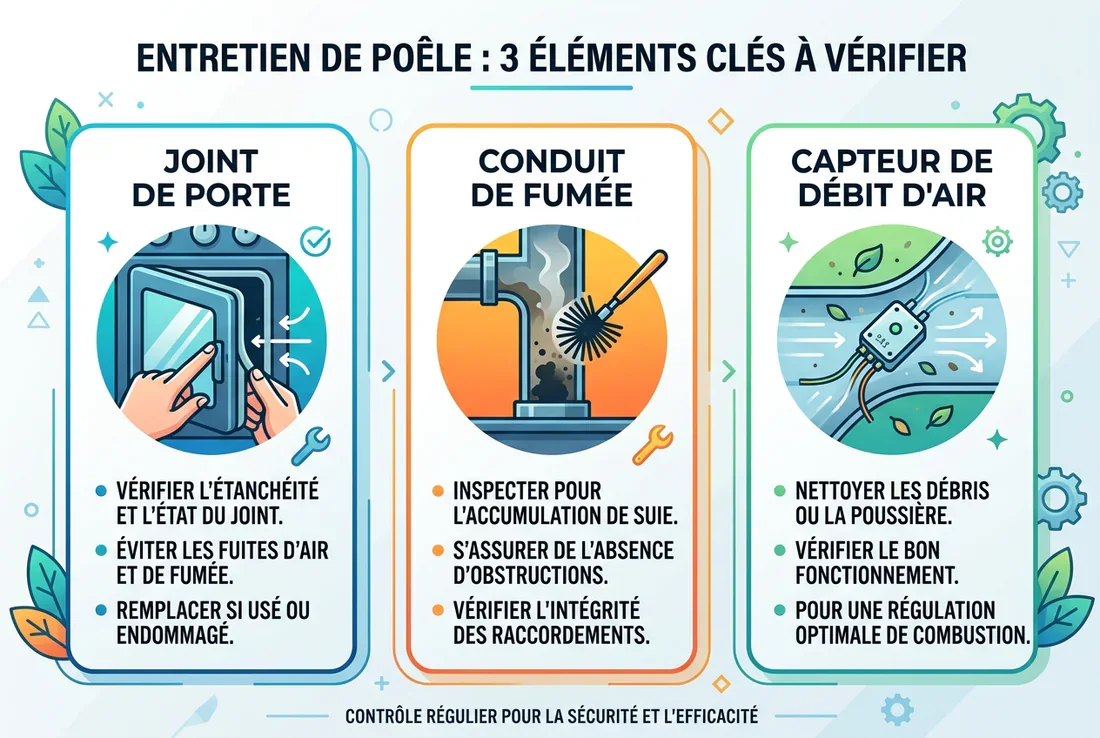 Inspection du capteur de pression Capteur de dépression interne d'un poêle Extraflame