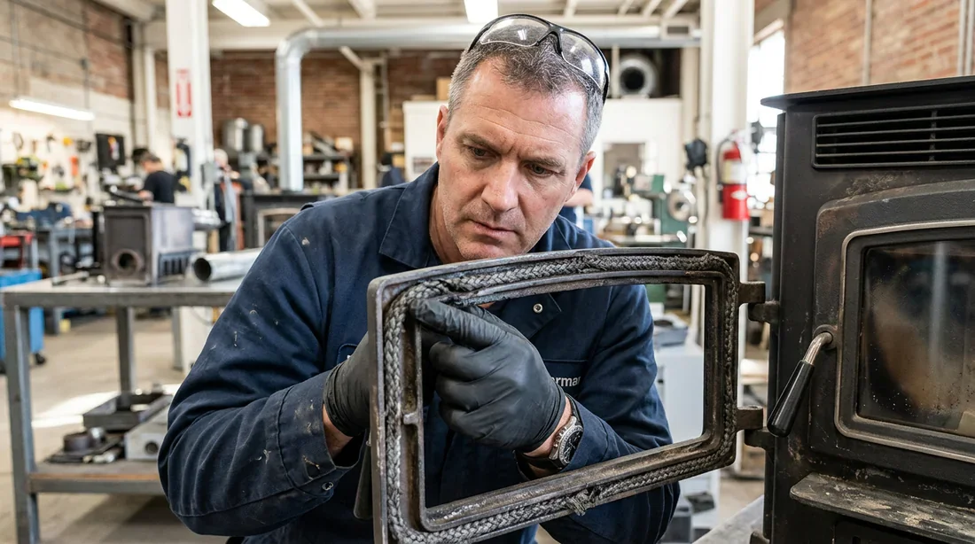 Vérification de l'étanchéité du joint Inspection du joint de porte de poêle à granulés