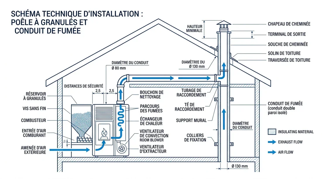 Erreur Dépression sur poêle Extraflame Panneau de contrôle d'un poêle Extraflame affichant l'erreur Dépression