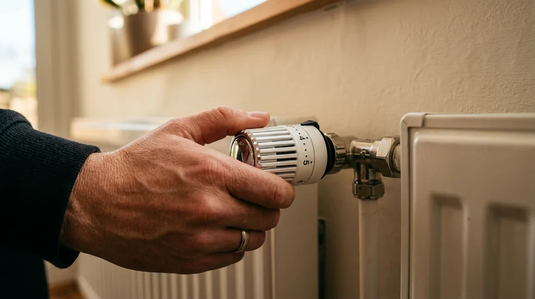 Réglage manuel d'un robinet thermostatique de radiateur