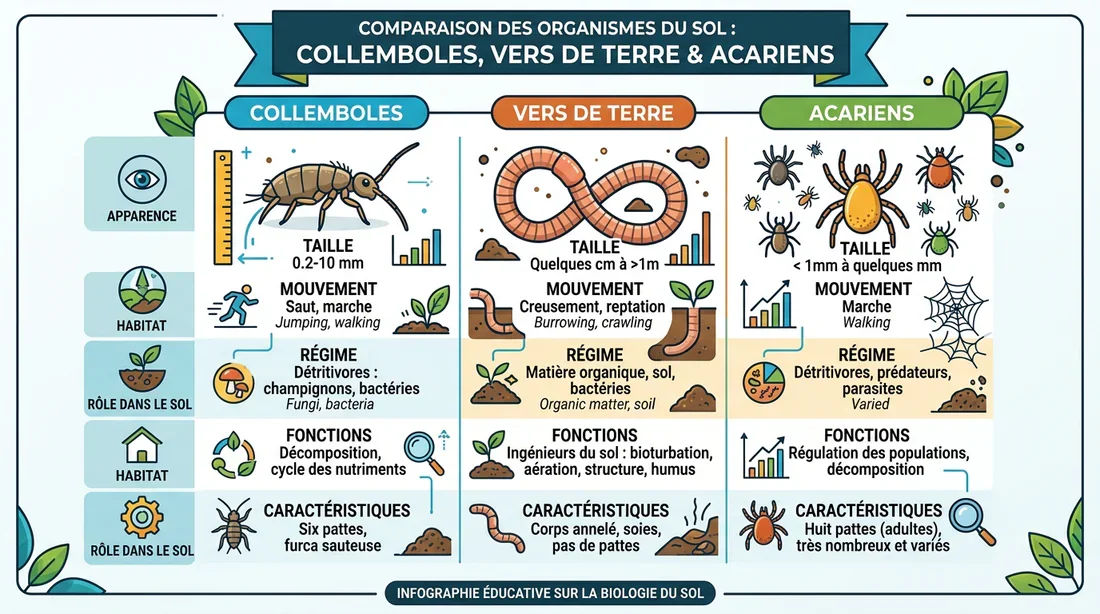 Collemboles dans leur habitat naturel forestier