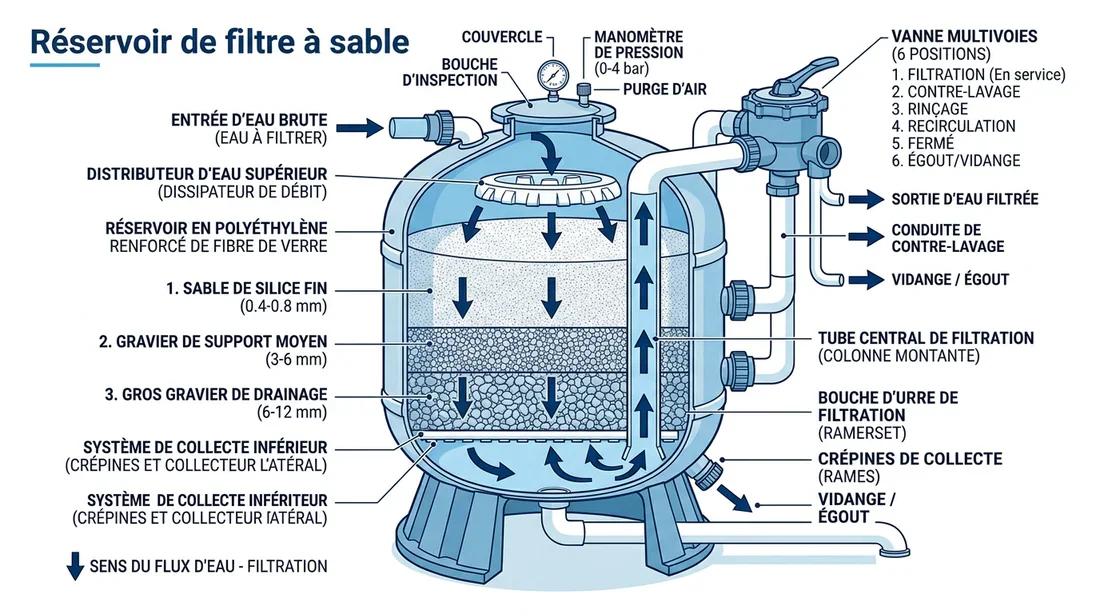 Remplacement du joint d'étanchéité sur un filtre à sable