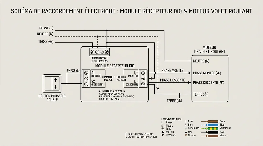 Technicien testant le câblage d'un interrupteur domotique