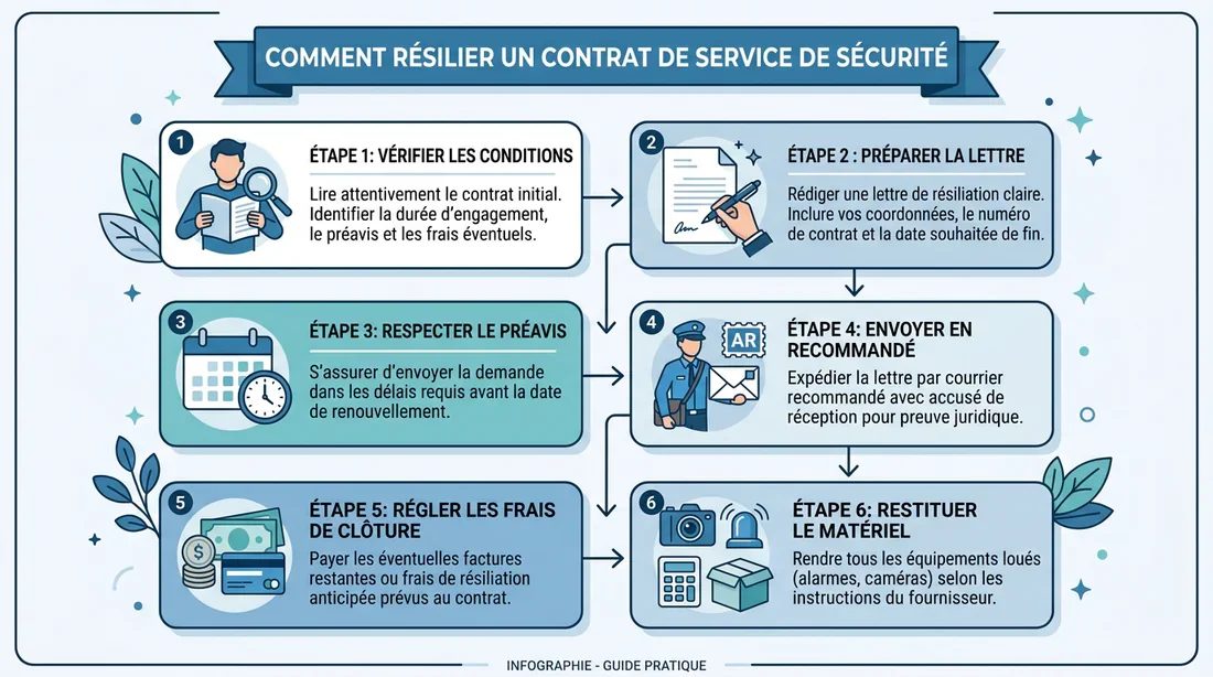Étapes pour résilier son contrat d'alarme