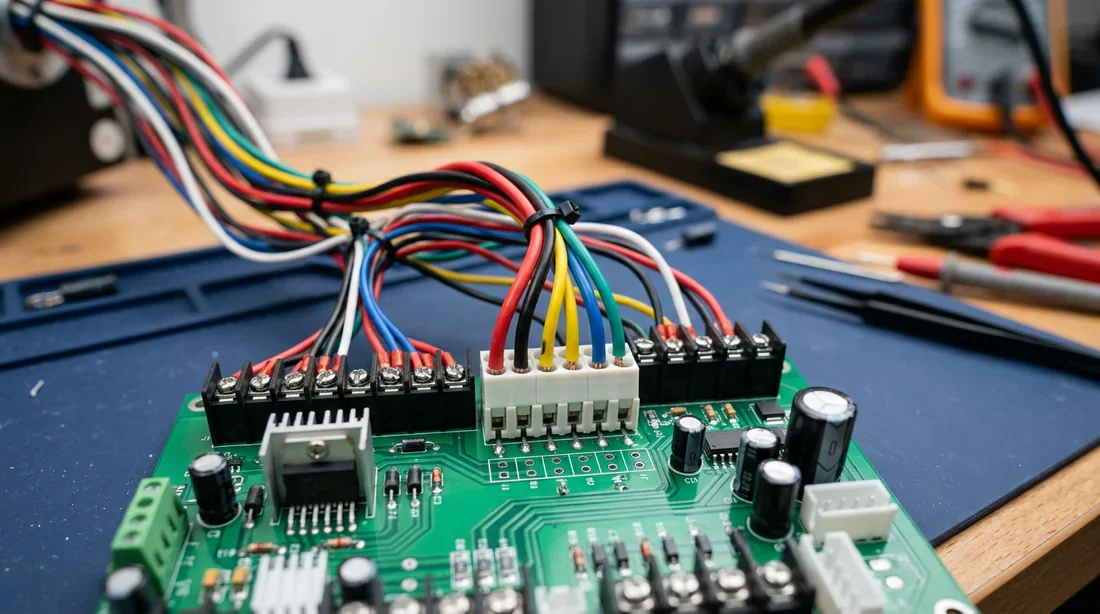 Bloc moteur Avidsen ouvert lors d'une opération de maintenance avec outils professionnels