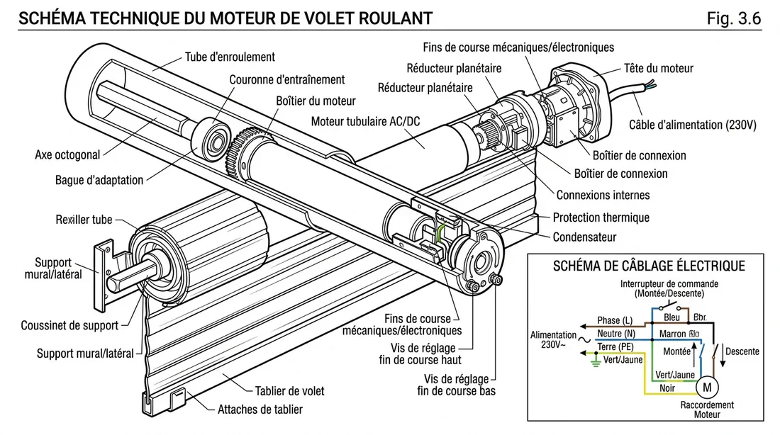 Réparation d'un volet roulant Bubendorff avec un tournevis