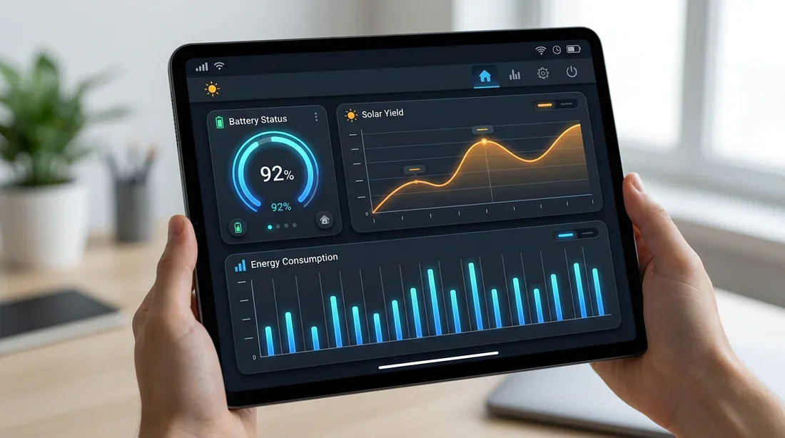 Dashboard Home Assistant affichant les données solaires