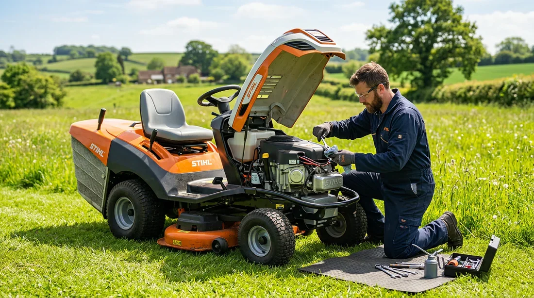 Inspection de la courroie de transmission Stihl RT 4082