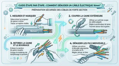 Comparaison avant après entre un sertissage sécurisé et un domino fondu